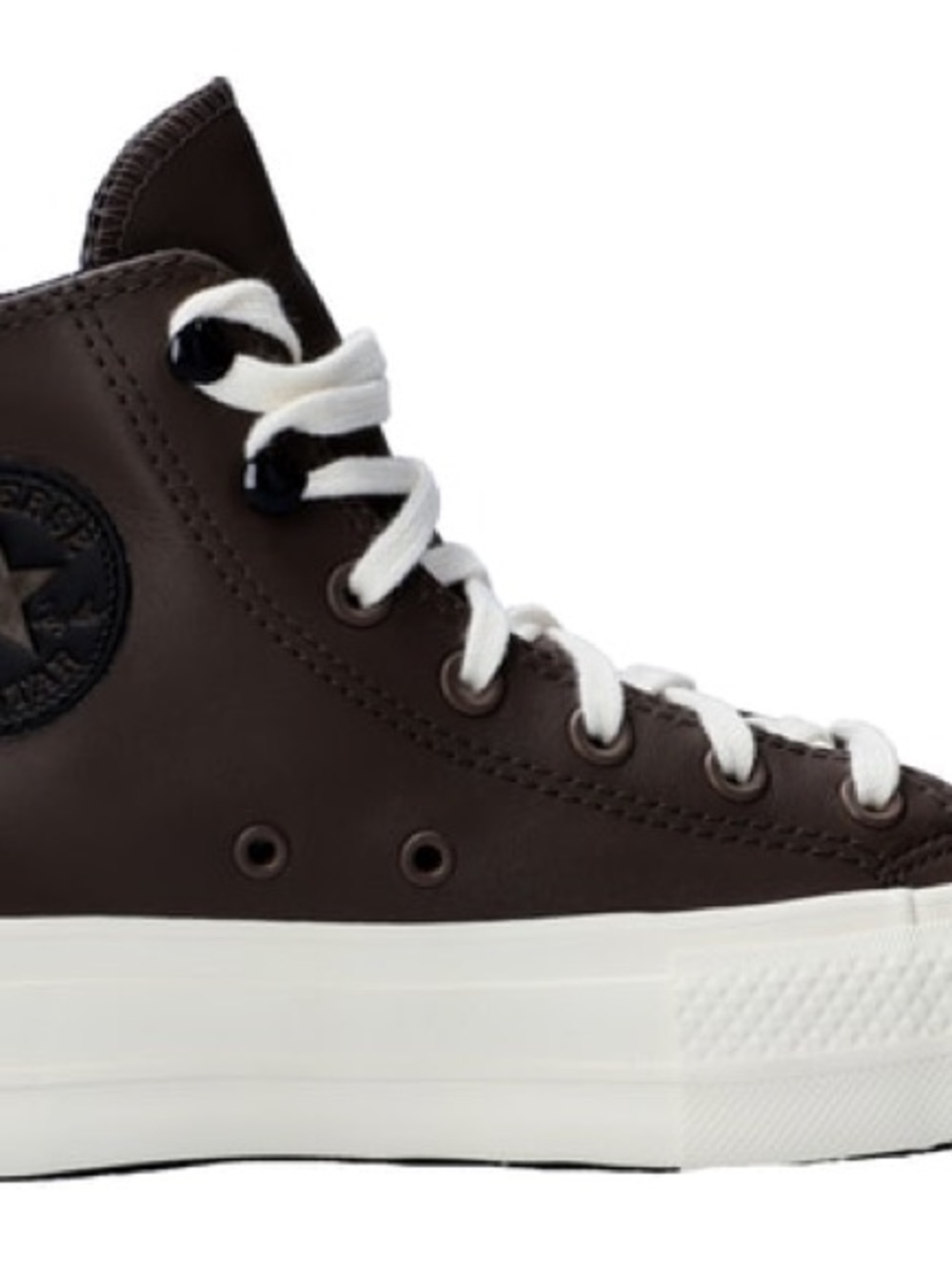 Converse Leather High-Top Sneakers in Dark Brown - Women's